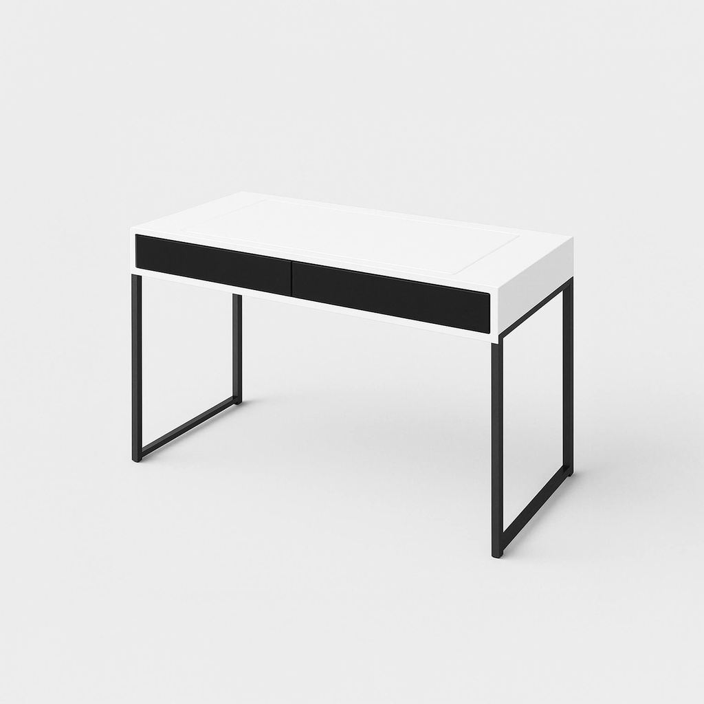 [FURN_0096] Bureau sur mesure (Blanc, Acier)